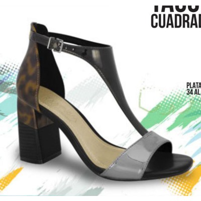 ZAPATOS TACON CUADRADO COD:17-41102