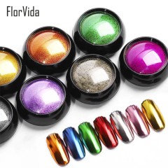UÑAS BRILLANTES CON POLVO HOLOGRAFICO COD: AL