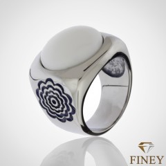 Anillo Esfera Blanca sku:ANIFIN31DjAN