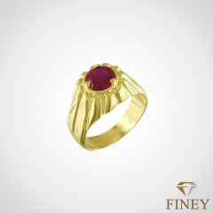 ANILLO ENCHAPADO EN ORO SOLITARIO COD:10131