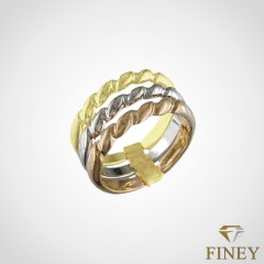 ANILLO ENCHAPADO EN ORO TRES OROS COD:11050