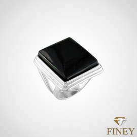 ANILLO ENCHAPADO EN PLATA DE FORMA RECTANGULAR COD:12045